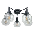 Tvirtinamas sietynas STAR 5xE27/60W/230V juoda/permatoma