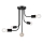 Tvirtinamas sietynas TRINITY 5xE27/15W/230V juoda