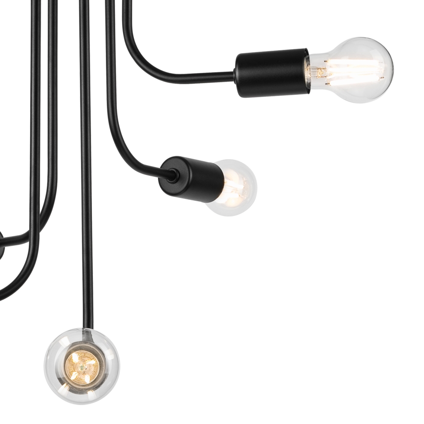 Tvirtinamas sietynas TRINITY 5xE27/15W/230V juoda