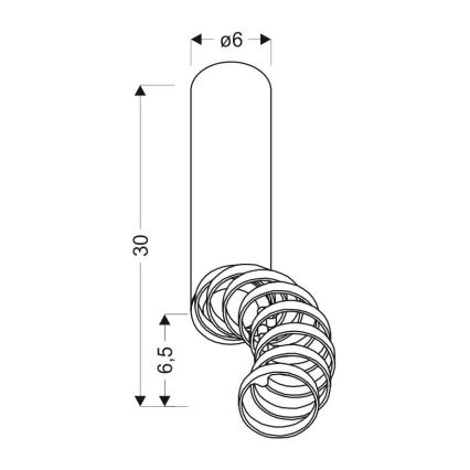 Tvirtinamas sietynas TUBA 1xGU10/50W/230V baltas