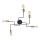 Tvirtinamas sietynas TUBE 5xE27/15W/230V