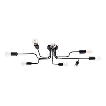 Tvirtinamas sietynas VECTOR 8xE27/15W/230V juoda