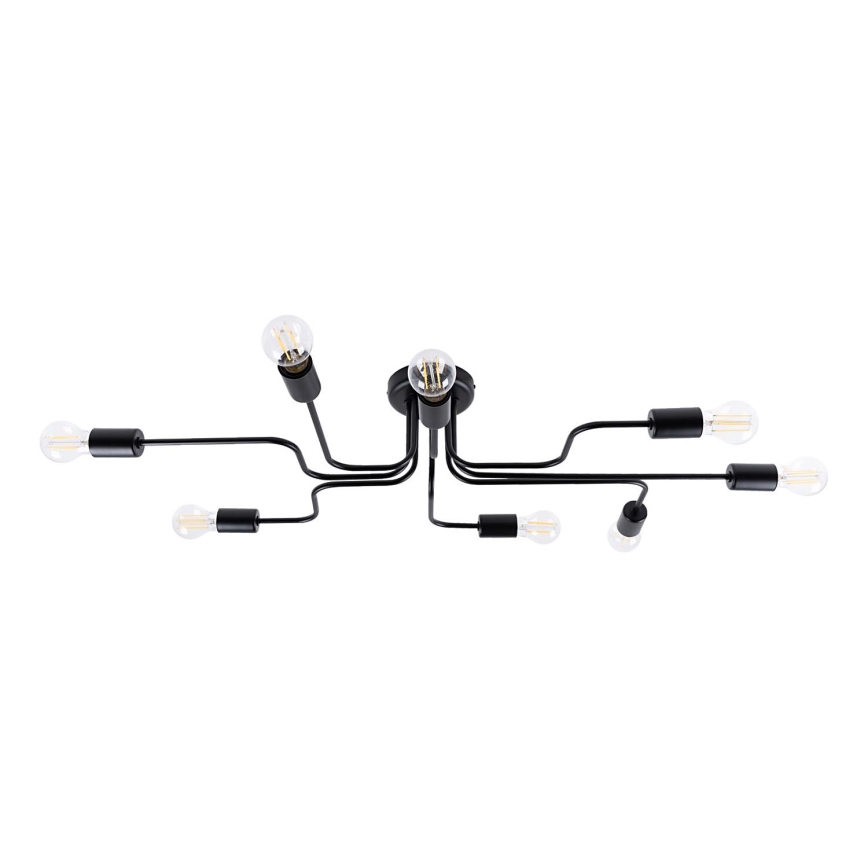 Tvirtinamas sietynas VECTOR 8xE27/15W/230V juoda