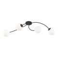 Tvirtinamas sietynas VIBRA 4xE14/10W/230V juoda/balta