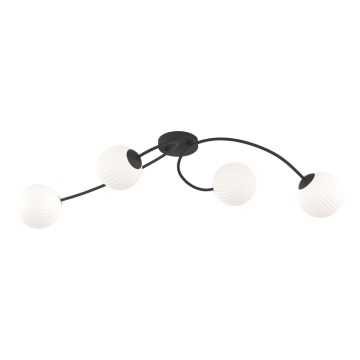 Tvirtinamas sietynas VIBRA 4xE14/10W/230V juoda/balta