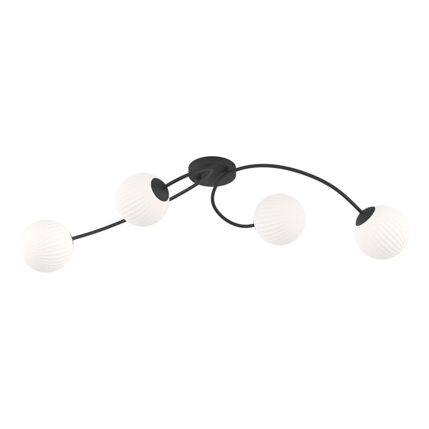 Tvirtinamas sietynas VIBRA 4xE14/10W/230V juoda/balta