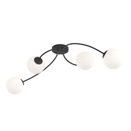 Tvirtinamas sietynas VIBRA 4xE14/10W/230V juoda/balta