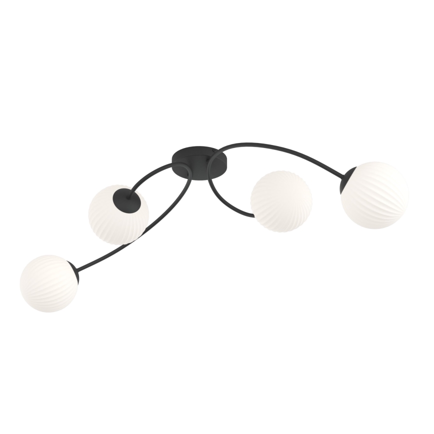 Tvirtinamas sietynas VIBRA 4xE14/10W/230V juoda/balta