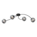 Tvirtinamas sietynas VIBRA 4xE14/10W/230V juoda/pilka