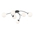 Tvirtinamas sietynas VIBRA 6xE14/10W/230V juoda/balta