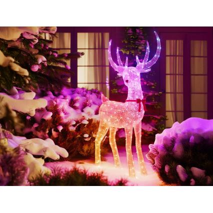 Twinkly - LED RGBW Dimeriuojamas lauko kalėdinis elnias REINGEERS 250xLED IP44 Wi-Fi