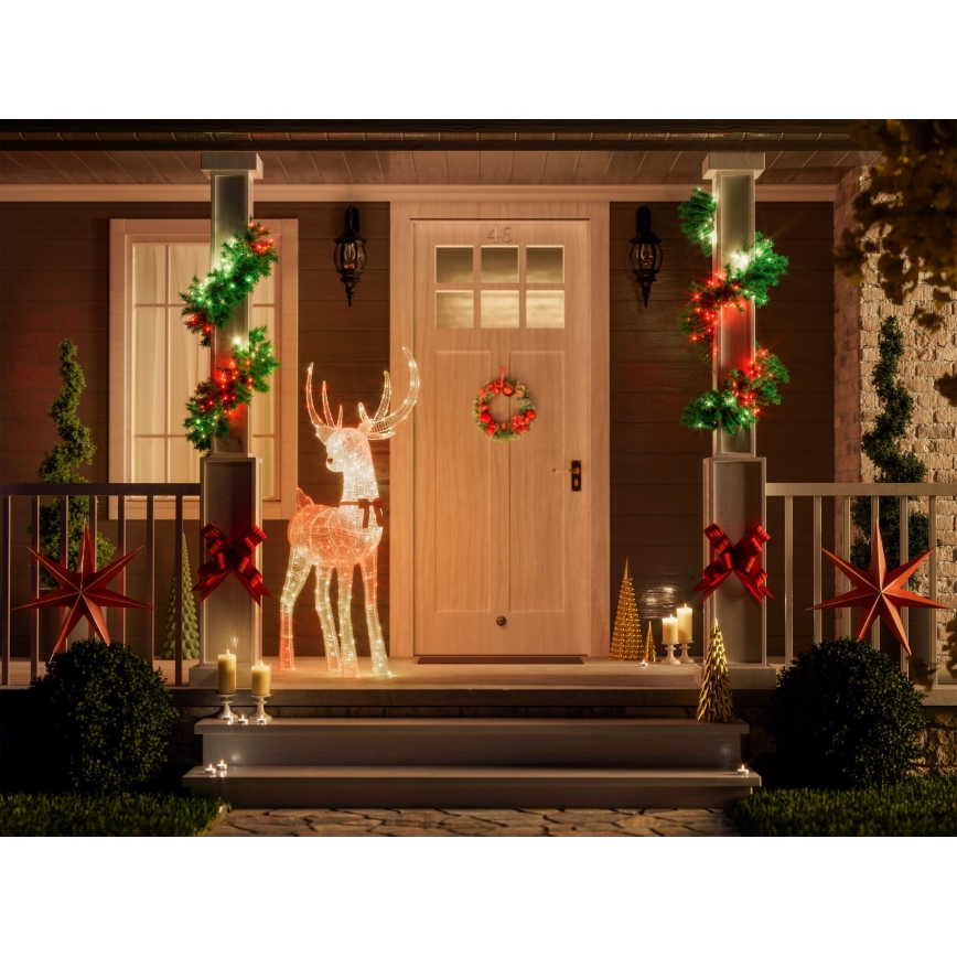 Twinkly - LED RGBW Dimeriuojamas lauko kalėdinis elnias REINGEERS 250xLED IP44 Wi-Fi