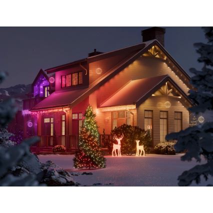 Twinkly - LED RGBW Dimeriuojamas lauko kalėdinis elnias REINGEERS 250xLED IP44 Wi-Fi