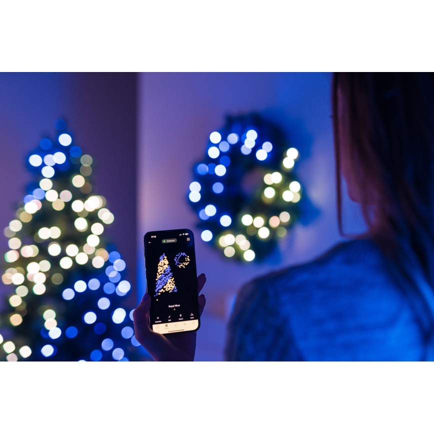 Twinkly - LED RGB Pritemdomas Kalėdinis vainikas 50xLED d. 60 cm Wi-Fi