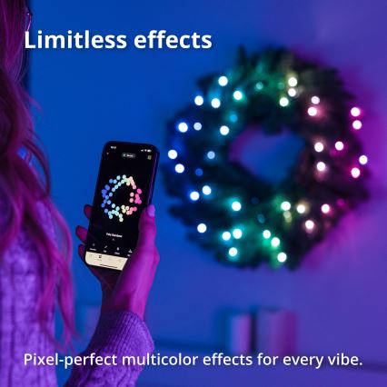 Twinkly - LED RGB Pritemdomas Kalėdinis vainikas 50xLED d. 60 cm Wi-Fi