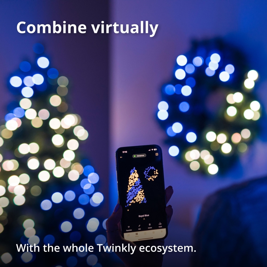 Twinkly - LED RGB Pritemdomas Kalėdinis vainikas 50xLED d. 60 cm Wi-Fi