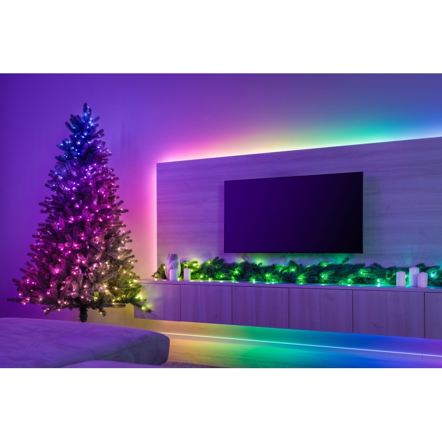 Twinkly - LED RGBW reguliuojama kalėdinė dekoracija GARLAND 50xLED 2,7 m Wi-Fi