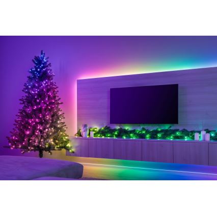 Twinkly - LED RGBW Stmívatelná vánoční dekorace GARLAND 50xLED 2,7 m Wi-Fi