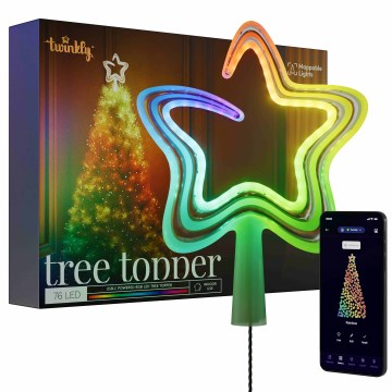 Twinkly - LED RGB Pritemdoma Kalėdinė žvaigždė  TREE TOPPER 76xLED USB Wi-Fi