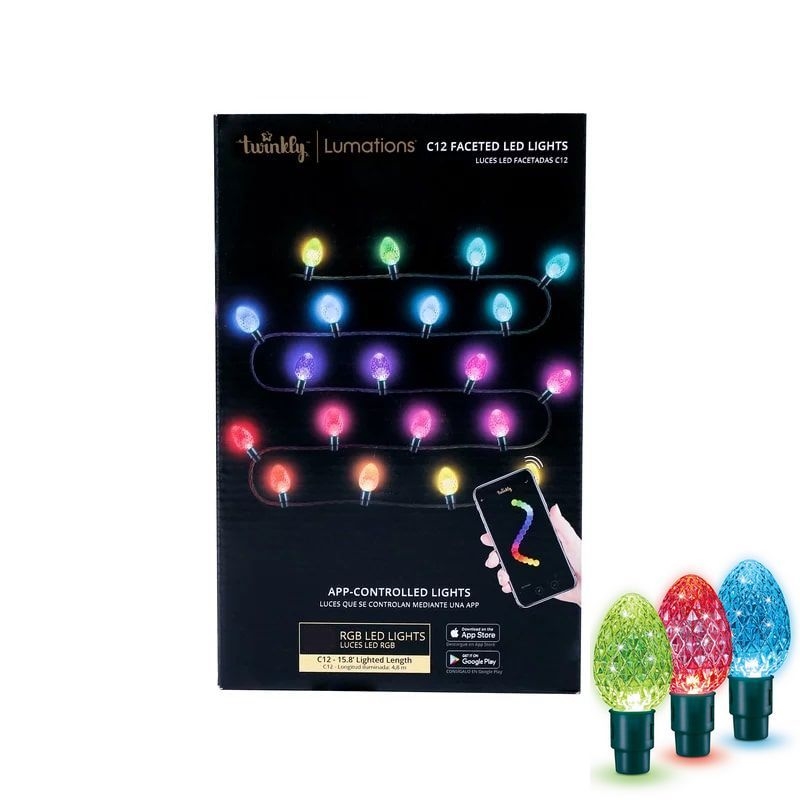 Twinkly - LED RGB šviesos reguliavimas lauko Kelėdinė girlianda FACETED 80xLED 26,5 m IP44 Wi-Fi