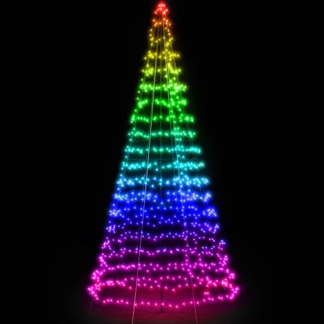 Twinkly - LED RGBW Pritemdoma lauko Kalėdinė eglutė LIGHT TREE 300xLED 2m IP44 Wi-Fi