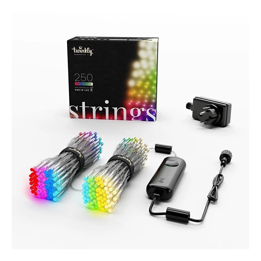 Twinkly - LED RGBW šviesos reguliavimas lauko Kelėdinė girlianda STRINGS 250xLED 23,5m IP44 Wi-Fi