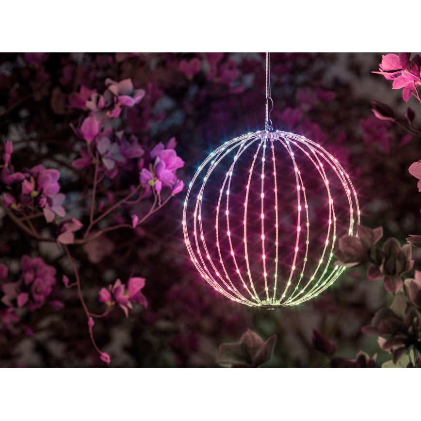 Twinkly - LED RGBW su reguliuojamu ryškumu lauko dekoracija SPHERE 210xLED IP44 Wi-Fi