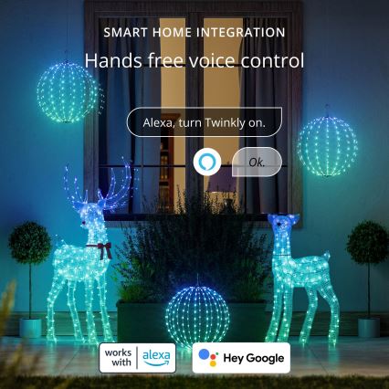 Twinkly - LED RGBW su reguliuojamu ryškumu lauko dekoracija SPHERE 210xLED IP44 Wi-Fi