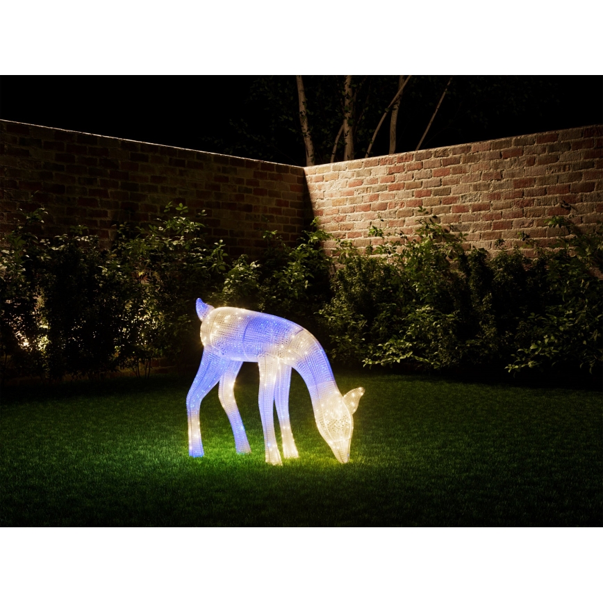 Twinkly - LED RGBW Pritemdomas lauko Kalėdinis elnias ELNIAS REINGEERS 160xLED IP44 Wi-Fi