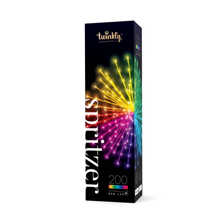 Twinkly - LED RGB šviesos reguliavimas lauko puansetija SPRITZER 200xLED IP44 Wi-Fi