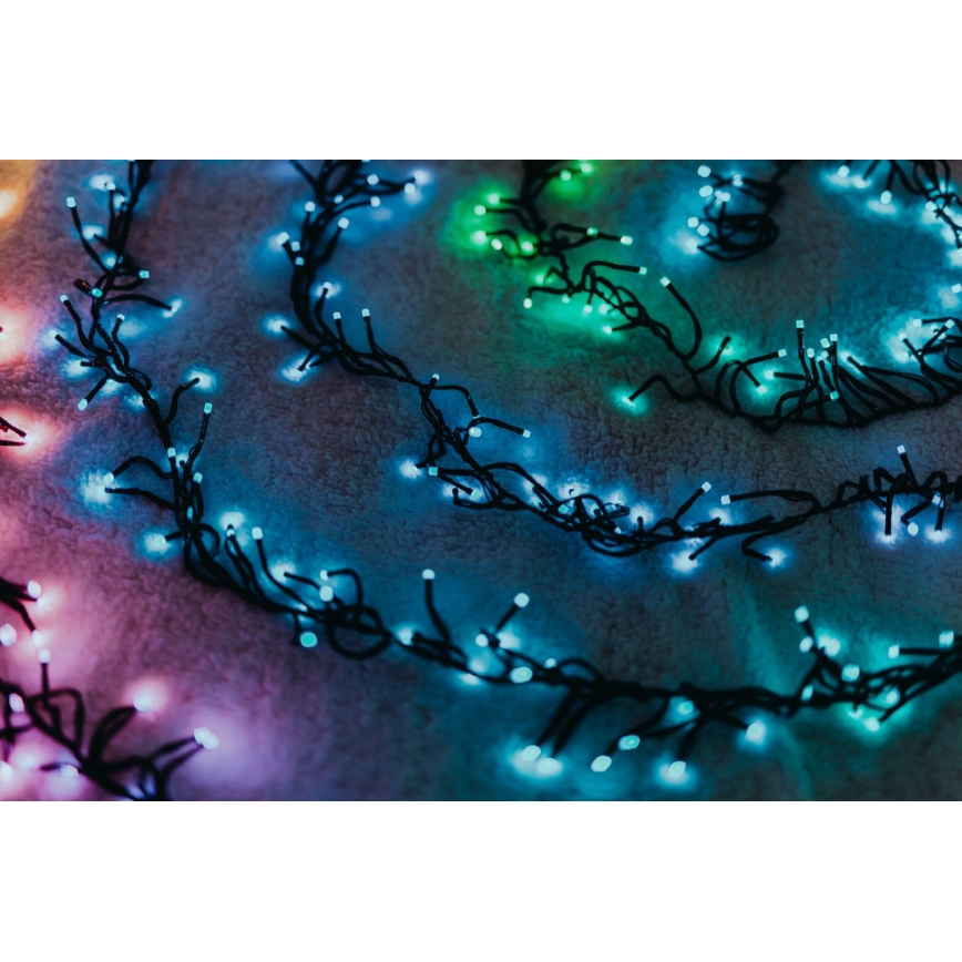 Twinkly – LED RGBW Pritemdoma lauko kalėdinė grandinėlė CLUSTER 400xLED 9,5m IP44 Wi-Fi