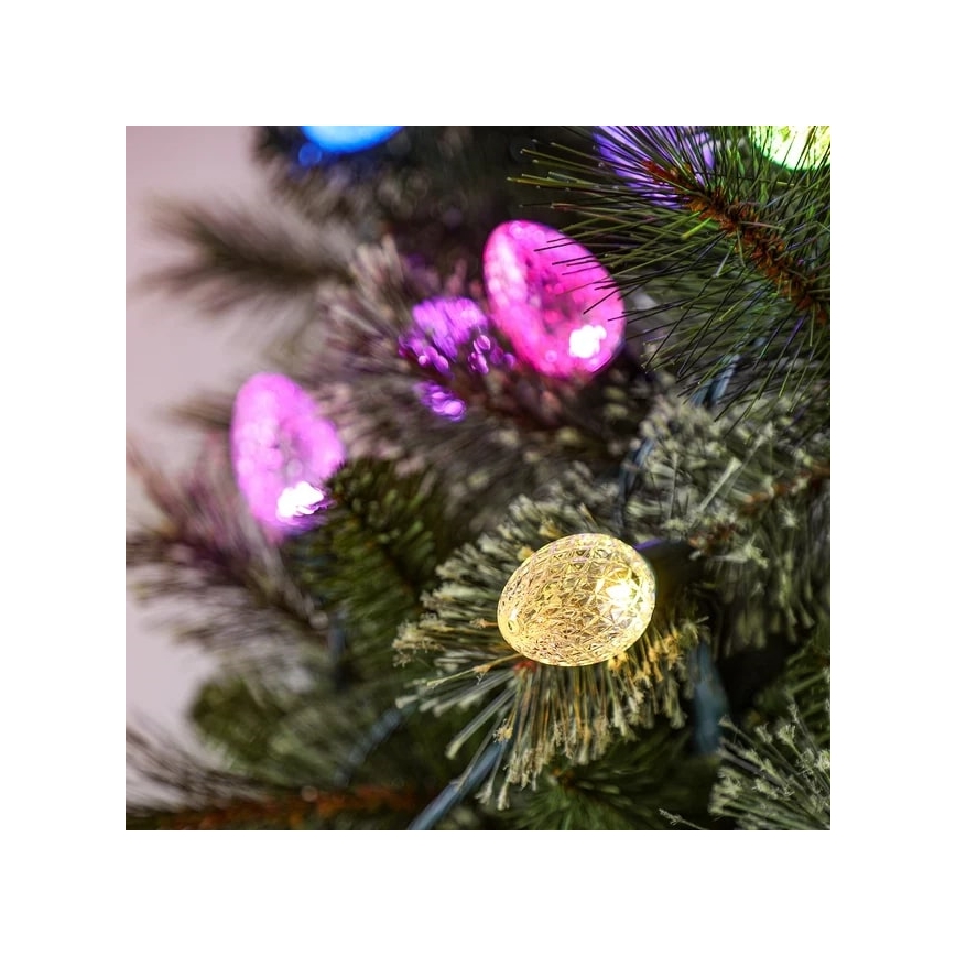 Twinkly - LED RGB šviesos reguliavimas lauko Kelėdinė girlianda FACETED 40xLED 14,5 m IP44 Wi-Fi