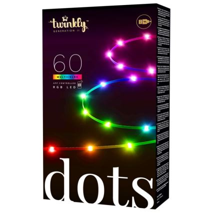 Twinkly - LED RGB Reguliuojama juostelė DOTS 60xLED 3 m Wi-Fi USB