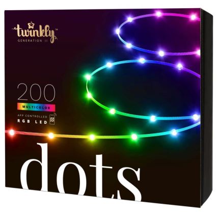 Twinkly - LED RGB Lauko šviesos reguliavimas juostelė DOTS 200xLED 10 m IP44 Wi-Fi