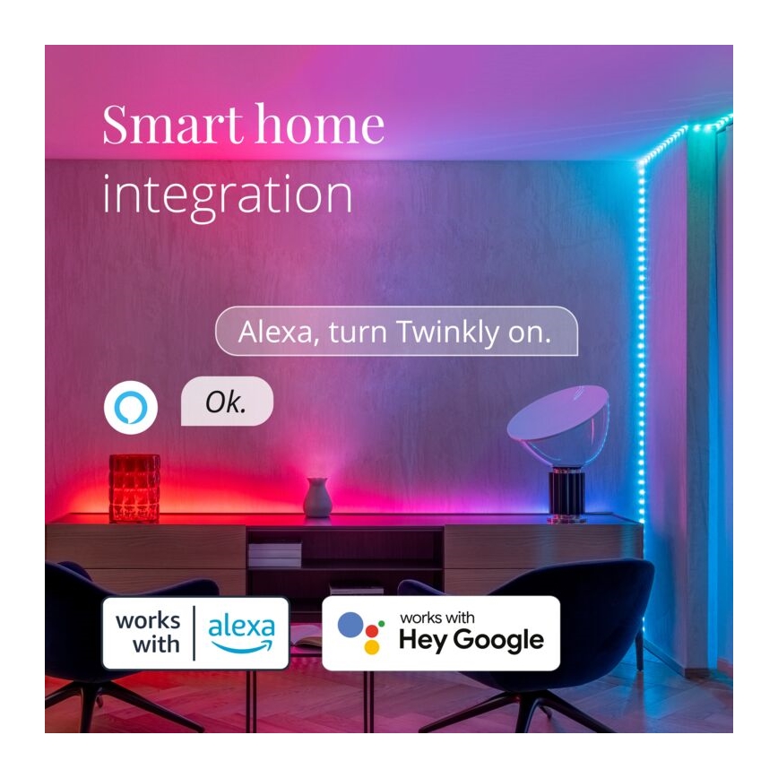Twinkly - LED RGB Lauko šviesos reguliavimas juostelė DOTS 400xLED 20 m IP44 Wi-Fi
