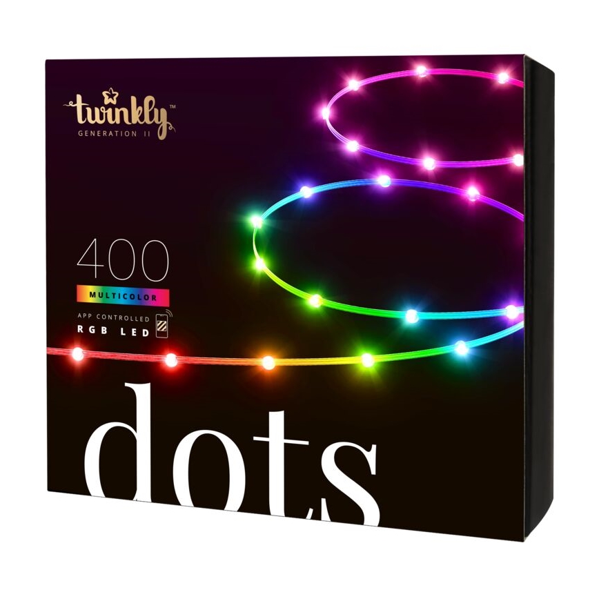 Twinkly - LED RGB Lauko šviesos reguliavimas juostelė DOTS 400xLED 20 m IP44 Wi-Fi