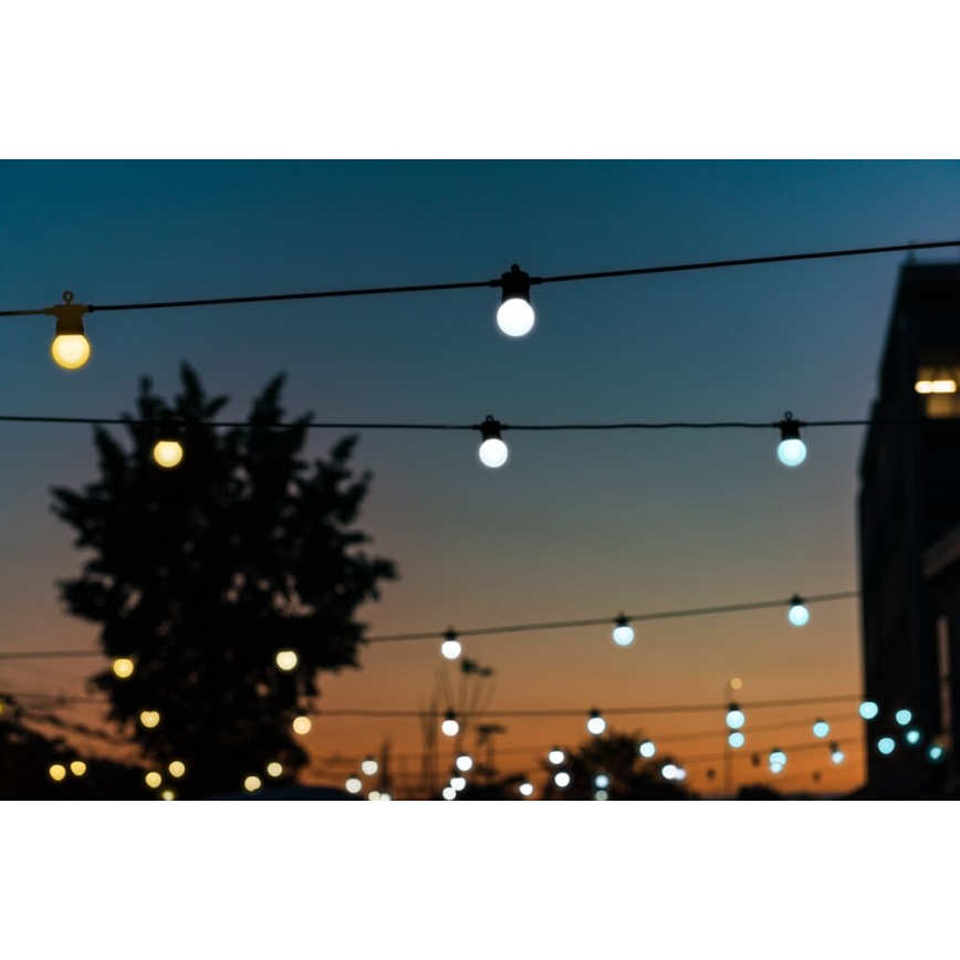 Twinkly - LED šviesos reguliavimas lauko Dekoratyvinė girlianda FESTOON 20xLED 14m IP44 Wi-Fi