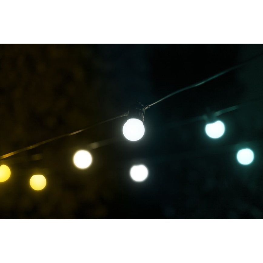 Twinkly - LED šviesos reguliavimas lauko Dekoratyvinė girlianda FESTOON 20xLED 14m IP44 Wi-Fi