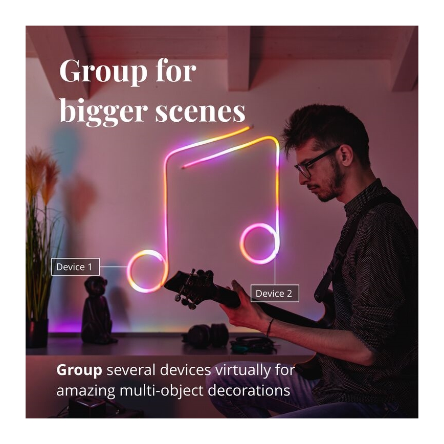 Twinkly - LED RGB Reguliuojama juostelė FLEX 200xLED 2 m Wi-Fi