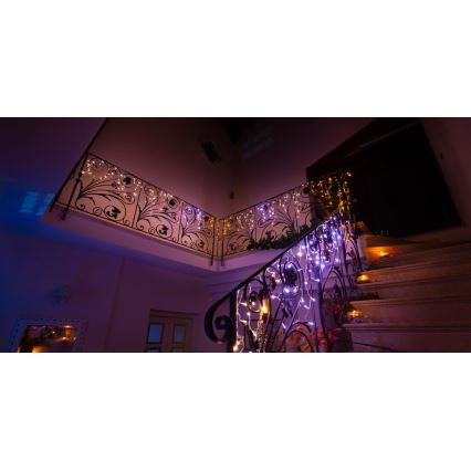 Twinkly - LED šviesos reguliavimas lauko Kalėdinė užuolaida ICICLE 190xLED 11,5m IP44 Wi-Fi