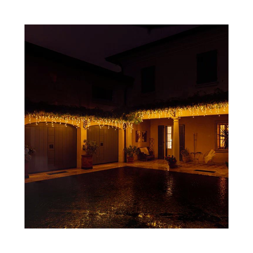 Twinkly - LED šviesos reguliavimas lauko Kalėdinė užuolaida ICICLE 190xLED 11,5m IP44 Wi-Fi