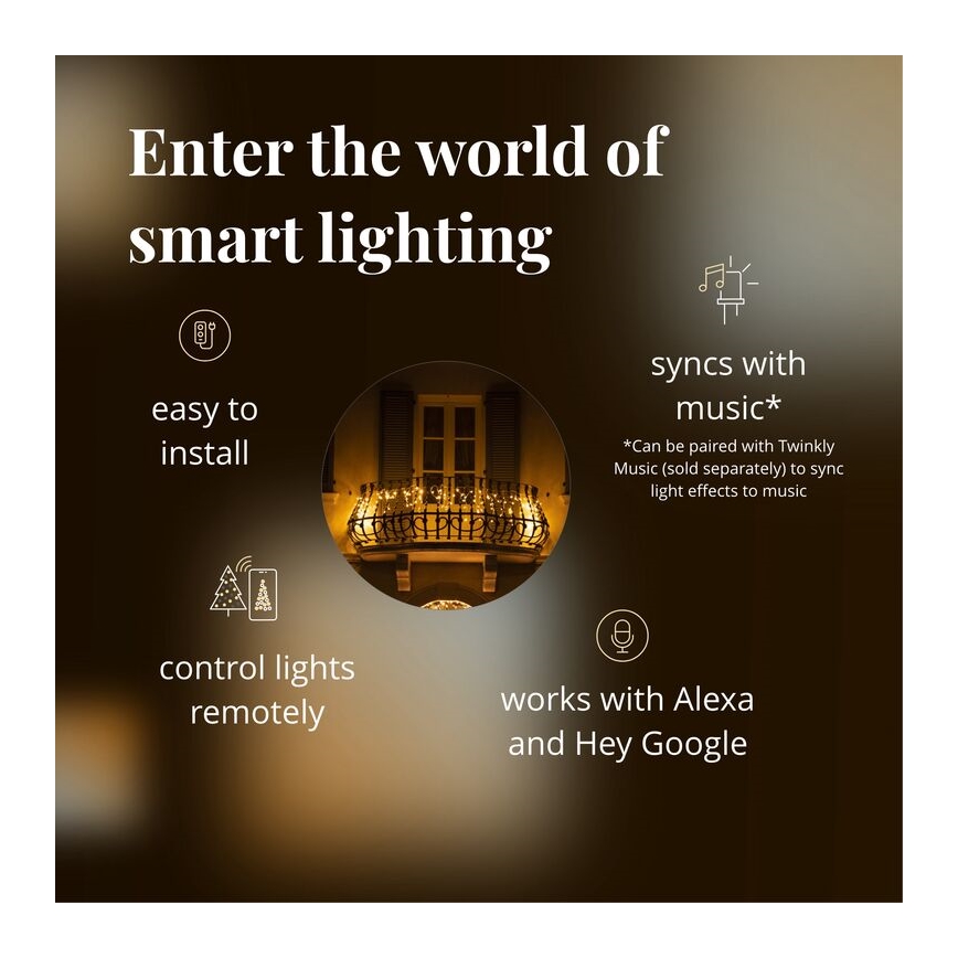 Twinkly - LED šviesos reguliavimas lauko Kalėdinė užuolaida ICICLE 190xLED 11,5m IP44 Wi-Fi