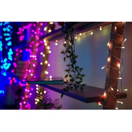 Twinkly - LED RGB šviesos reguliavimas lauko Kalėdinė užuolaida ICICLE 190xLED 11,5m IP44 Wi-Fi