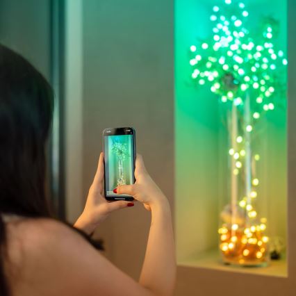 Twinkly - LED RGB šviesos reguliavimas Kelėdinė girlianda 100xLED 8 m USB Wi-Fi