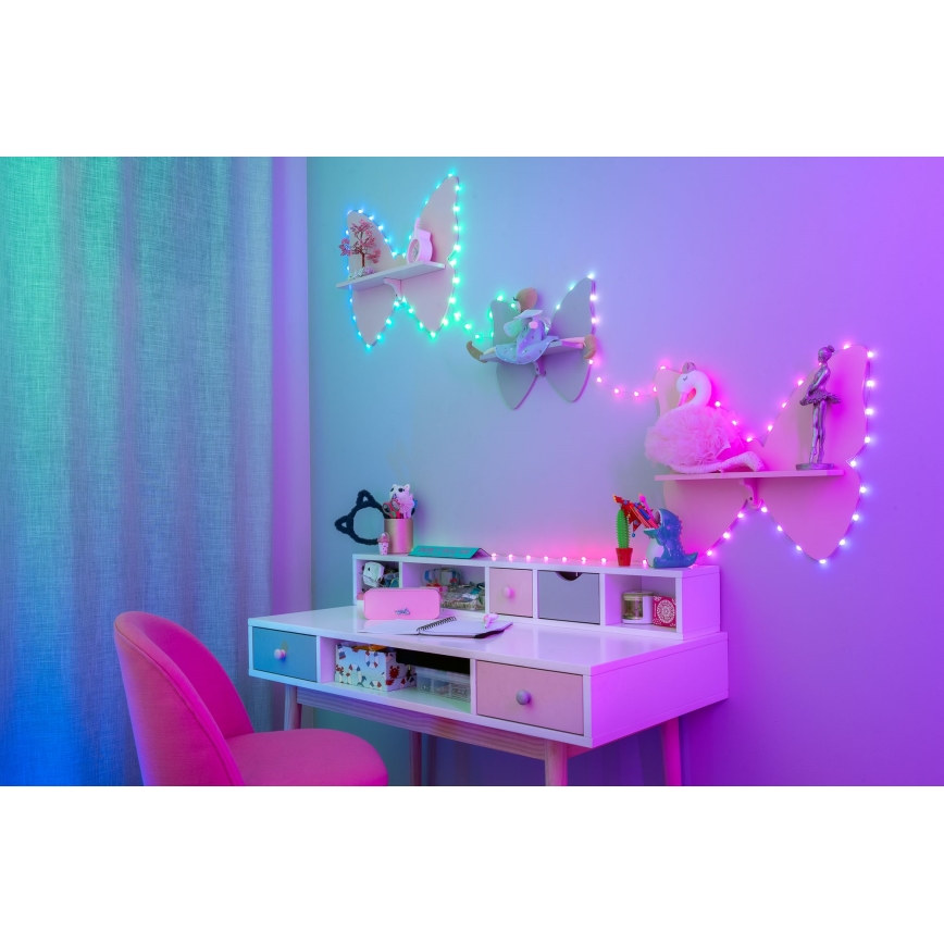 Twinkly - RGB LED reguliuojama girlianda CANDIES 100 LED 8 m USB Wi-Fi