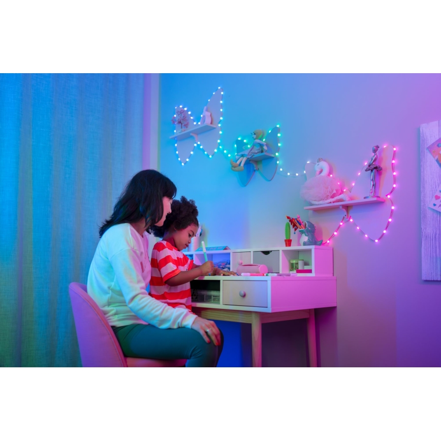 Twinkly - LED RGB šviesos reguliavimas Kelėdinė girlianda CANDIES 200xLED 14 m USB Wi-Fi