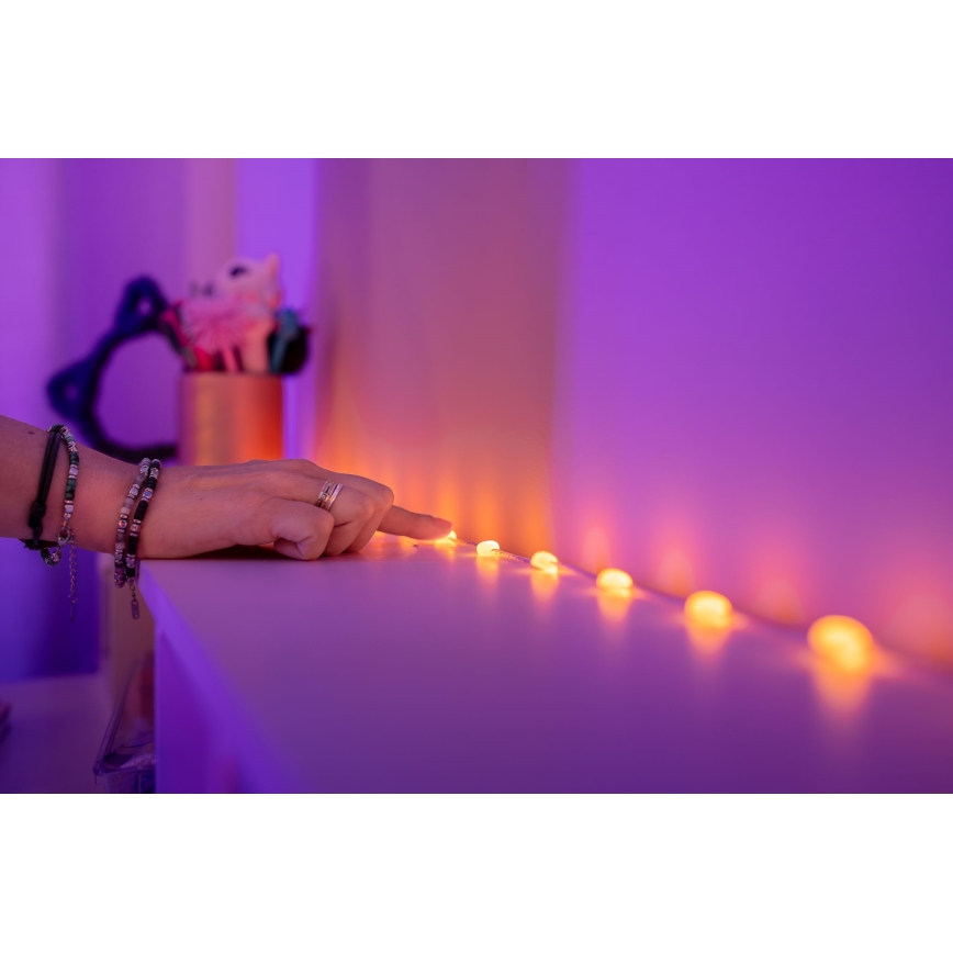 Twinkly - LED RGB šviesos reguliavimas Kelėdinė girlianda CANDIES 200xLED 14 m USB Wi-Fi