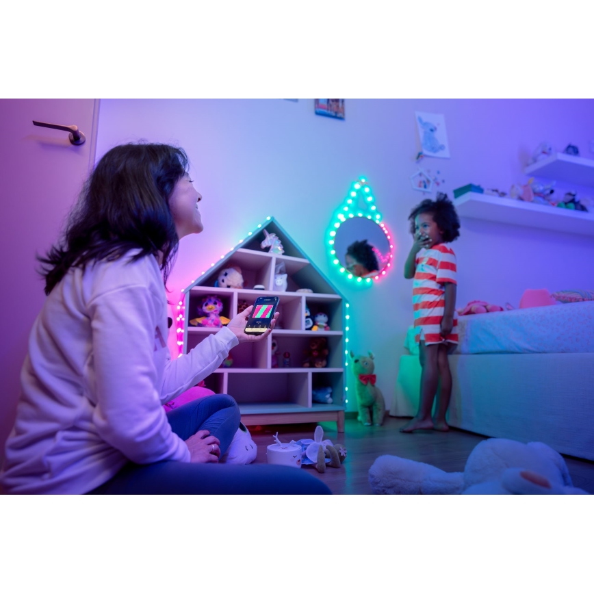 Twinkly - reguliuojamo ryškumo RGB LED girlianda CANDIES, 200 LED, 14 m, USB, Wi‑Fi