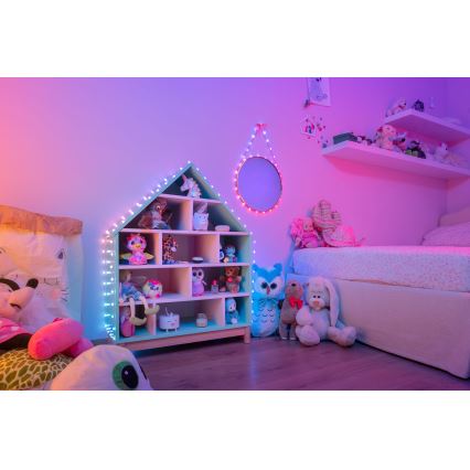 Twinkly - reguliuojamo ryškumo RGB LED girlianda CANDIES, 200 LED, 14 m, USB, Wi‑Fi