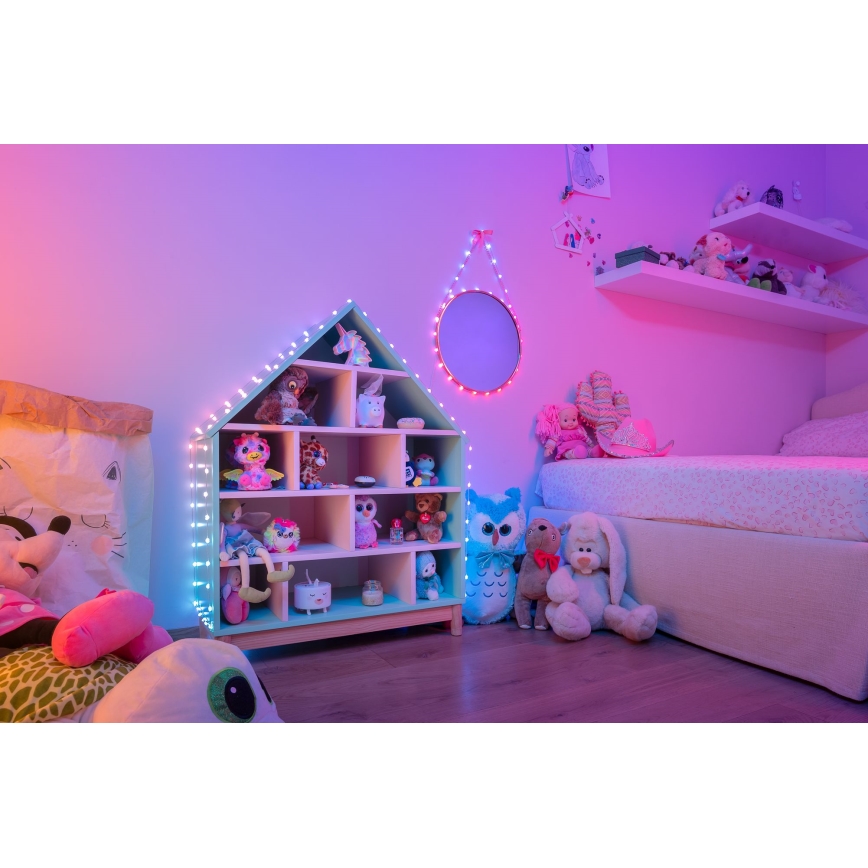 Twinkly - reguliuojamo ryškumo RGB LED girlianda CANDIES, 200 LED, 14 m, USB, Wi‑Fi